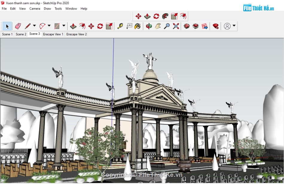 File su lăng mộ,lăng mộ thiên chúa,Mộ thiên đạo chúa,file su nhà mồ,Sketchup thiết kế lăng mộ